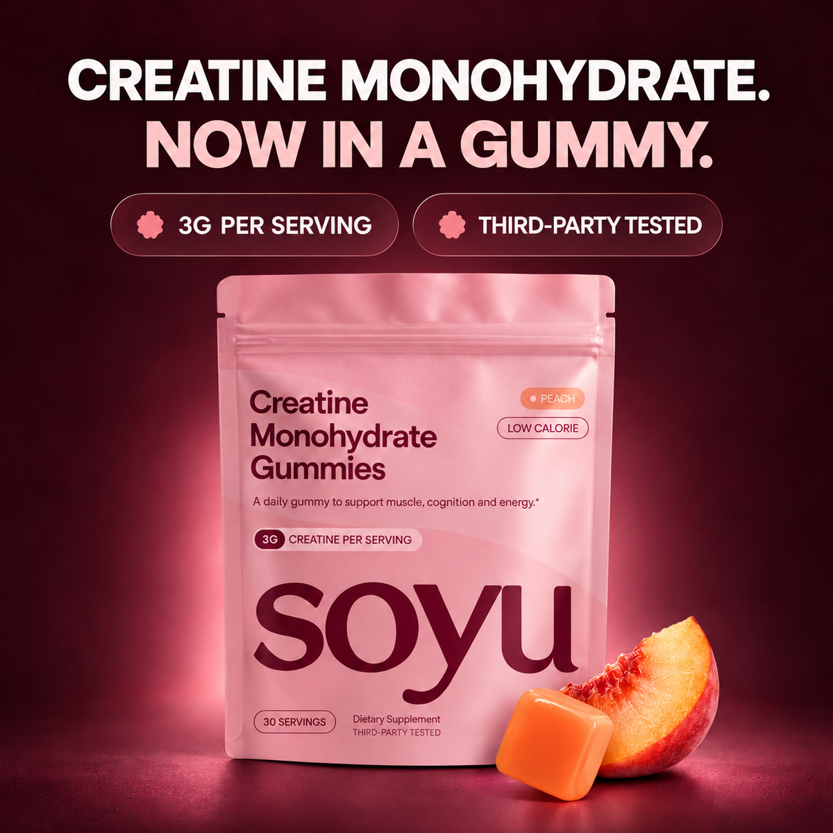 SOYU Creatine Monohydrate Gummies — Peach — image 8