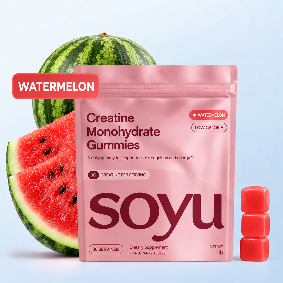 SOYU Creatine Monohydrate Gummies — Watermelon — image 1