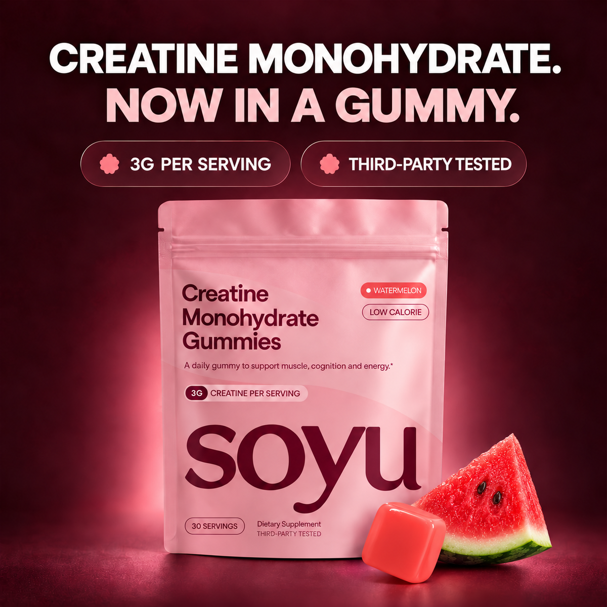 SOYU Creatine Monohydrate Gummies — Watermelon — image 8